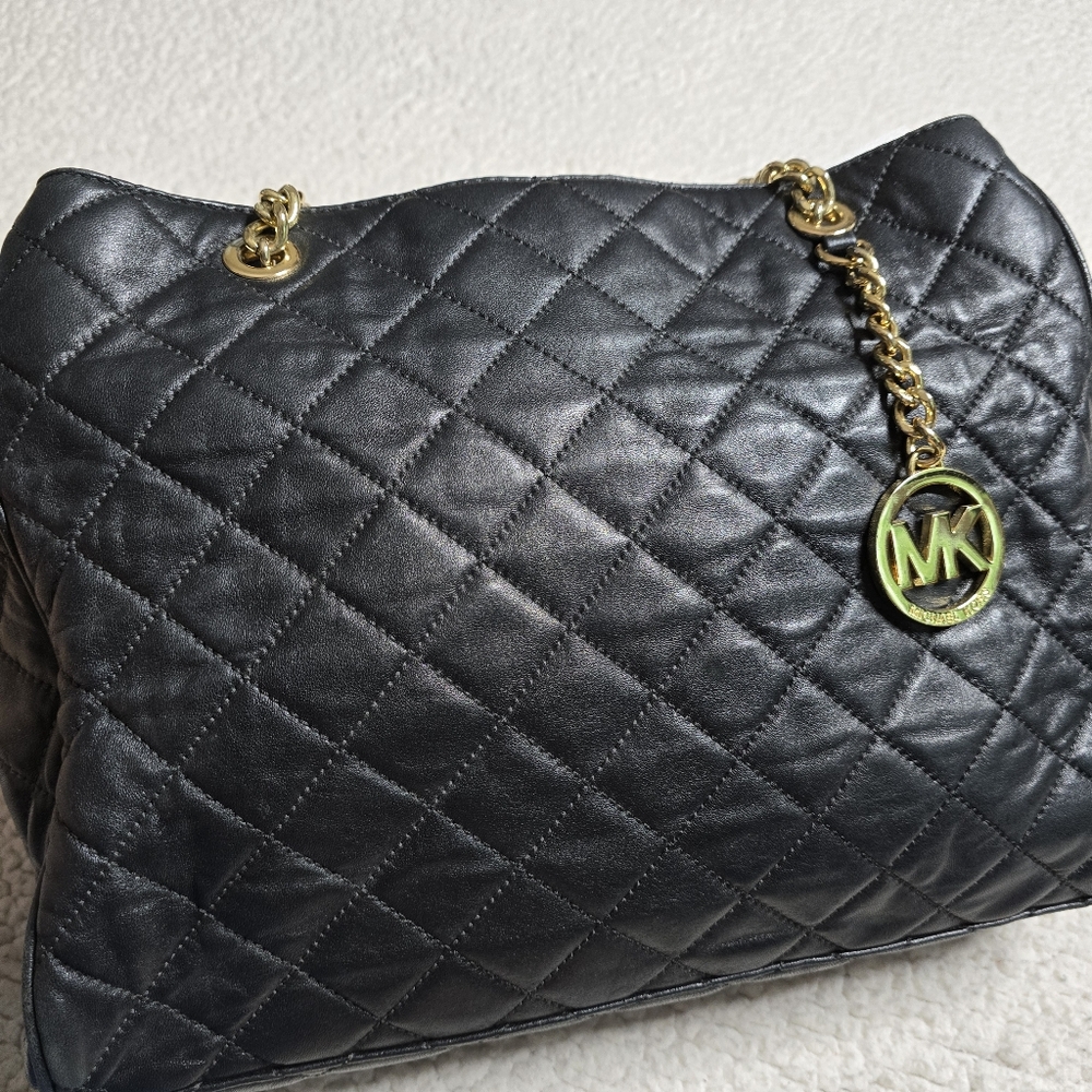 Michael Kors Quilted Leather Tote Shoulder Bag